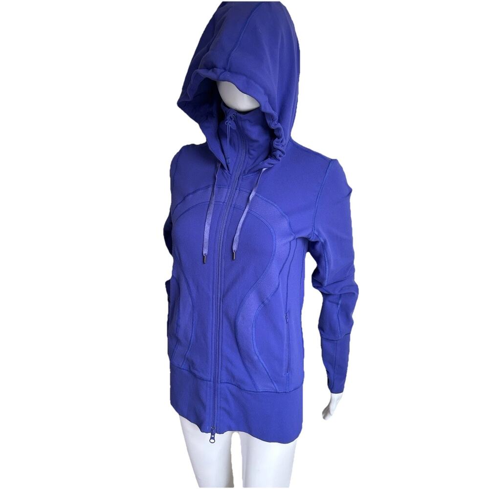 Lululemon Scuba Hoodie Womens 6 Purple Full Zip Thumbholes Yoga Jacket